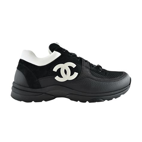 black chanel running sneakers|black chanel sneakers men.